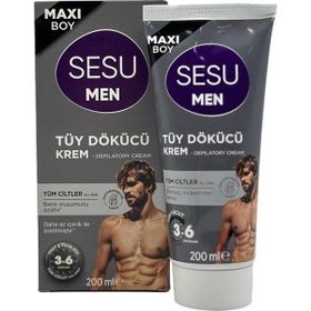 Sesu Men Maxi Tüm Cilt Tipleri İçin 200 ml Erkek Tüy Dökücü Krem