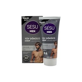 Sesu Men Maxi Tüm Cilt Tipleri İçin 200 ml Erkek Tüy Dökücü Krem