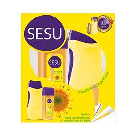 Sesu Roll-On Sarı Ayçiçek Makineli Ağda Seti