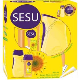 Sesu Roll-On Sarı Ayçiçek Makineli Ağda Seti