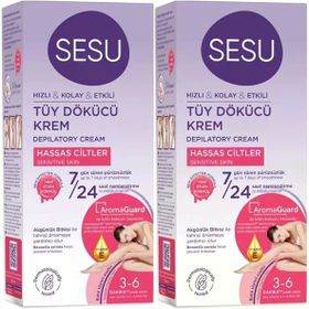 Sesu Sensitive Hassas Ciltler 2x40 ml Tüy Dökücü Krem