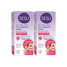 Sesu Sensitive Hassas Ciltler 2x40 ml Tüy Dökücü Krem
