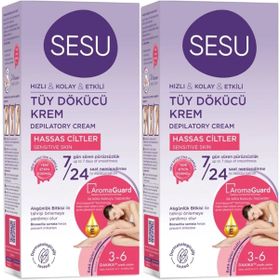 Sesu Sensitive Hassas Ciltler 2x40 ml Tüy Dökücü Krem