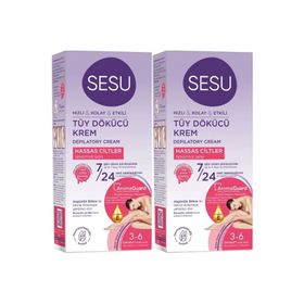 Sesu Sensitive Hassas Ciltler 2x40 ml Tüy Dökücü Krem