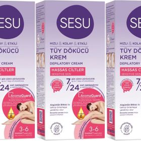 Sesu Sensitive Hassas Ciltler 3x40 ml Tüy Dökücü Krem