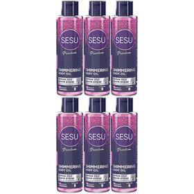 Sesu Shimmering Body Oil 6x150 ml Simli Cilt Bakım Yağı