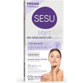 Sesu Soft 2x12'li Yüz Ağda Bandı