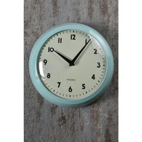 Setabianca Mavi Pastel Metal Görünümlü 22 cm Duvar Saati