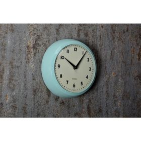 Setabianca Mavi Pastel Metal Görünümlü 22 cm Duvar Saati