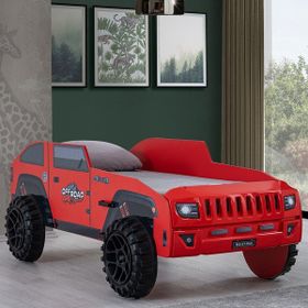 Setay 90x190 cm Kırmızı Jeep Arabalı Yatak