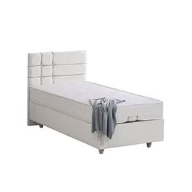 Setay Almada 100x200 cm Beyaz Tek Kişilik Baza Başlık Letto Yatak Seti