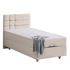 Setay Almada 90x200 cm Krem Tek Kişilik Baza Başlık Letto Yatak Seti