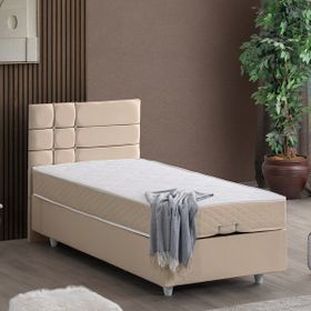 Setay Almada Bej 100x200 cm İkili Set Tek Kişilik Baza Başlık Seti