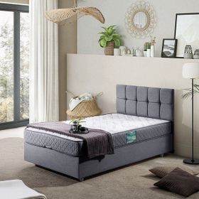 Setay Berlin 90x190 CM Gri Tek Kişilik Baza Başlık Comfort Yatak Seti