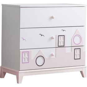Setay City Montessori Çocuk Odası City Pembe Şifonyer