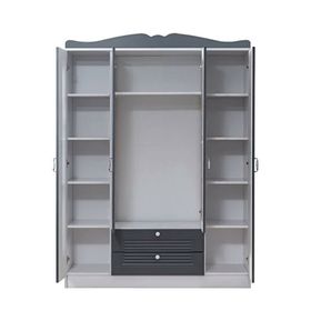Setay Country Kuzey Mdf 4 Kapaklı Antrasit Dolap