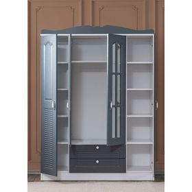 Setay Country Kuzey Mdf 4 Kapaklı Antrasit Dolap