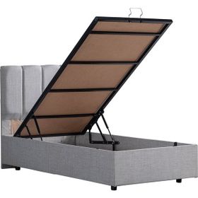 Setay Defne 90x200 cm Açık Gri Tek Kişilik Baza Başlık Comfort Yatak Seti