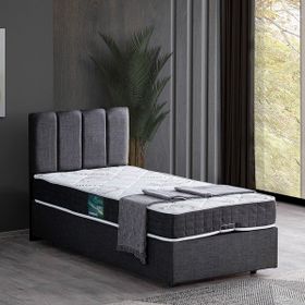 Setay Defne Antrasit 90x190 cm İkili Set Tek Kişilik Baza Başlık