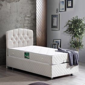 Setay Efes Krem 120x200 cm Tek Kişilik Baza Başlık Comfort Yaylı Yatak