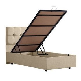 Setay Eylül 90x200 CM Açık Gri Tek Kişilik Baza Başlık Comfort Yatak Seti