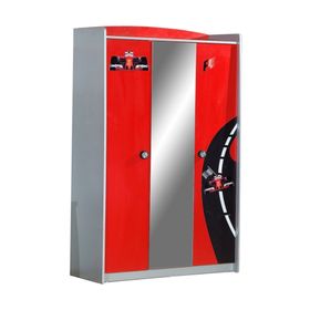 Setay Formula 3 Kapılı Kırmızı Dolap