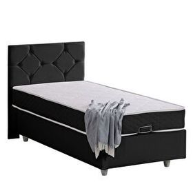 Setay Glamis 90x190 CM Antrasit Tek Kişilik Baza Başlık Letto Yatak Seti