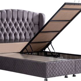 Setay Mobilya 100x200 cm Antrasit Gri Nice Baza ve Başlık Seti