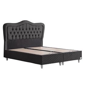 Setay Mobilya 100x200 cm Antrasit Gri Şah New Baza ve Başlık Seti