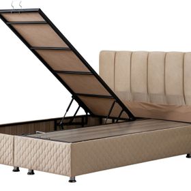 Setay Mobilya 100x200 cm Bej Tetra Baza ve Başlık Seti