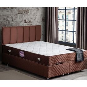 Setay Mobilya 100x200 cm Koyu Kahverengi Tetra Baza Başlık ve Yatak Seti