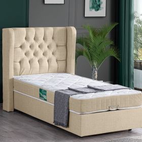 Setay Mobilya 100x200 cm Krem Baza Başlık ve Comfort Yatak Seti