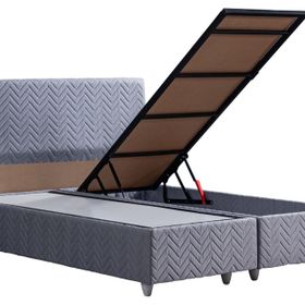 Setay Mobilya 100x200 cm Kristal Gri Baza ve Başlık Seti