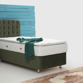 Setay Mobilya 100x200 cm Lanfe Baza Başlık ve Yatak Seti
