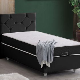 Setay Mobilya 120x200 cm Antrasit Glamis Baza Başlık ve Letto Yatak Seti