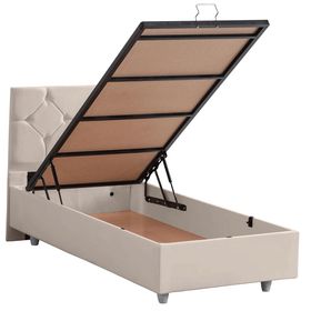 Setay Mobilya 120x200 cm Glamis Krem Baza ve Başlık Seti