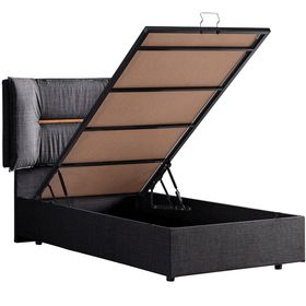 Setay Mobilya 120x200 cm Lizbon Antrasit Baza ve Başlık Seti