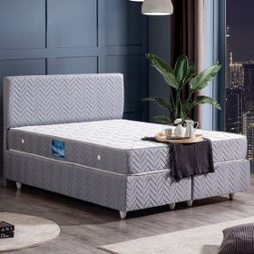 Setay Mobilya 150x200 cm Gri Kristal Baza Başlık ve Orthosoft Yatak