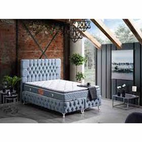 Setay Mobilya 160x190 cm Silwer Baza ve Başlık Seti