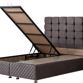 Setay Mobilya 160x200 cm Duke New Antrasit Gri Baza ve Başlık Seti