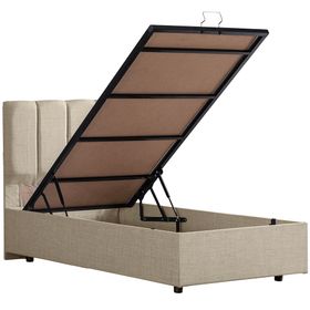 Setay Mobilya 90x190 cm Gabba Krem Baza ve Başlık Seti
