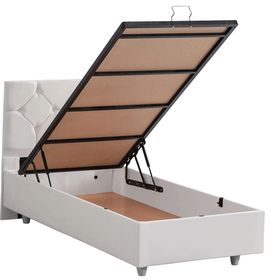 Setay Mobilya 90x190 cm Glamis Beyaz Baza ve Başlık Seti