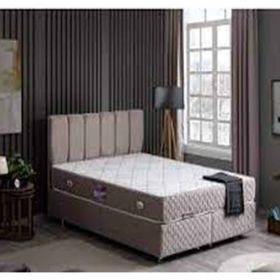 Setay Mobilya 90x190 cm Gri Tetra Baza Başlık ve Yatak Seti