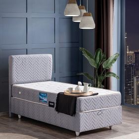 Setay Mobilya 90x190 cm Kristal Gri Baza ve Başlık Seti