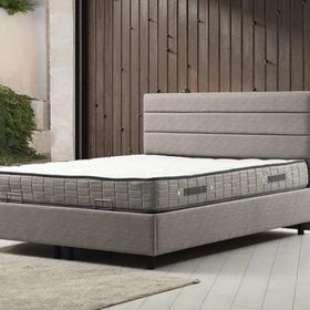 Setay Mobilya 90x190 cm Motya Açık Gri Baza ve Başlık Seti
