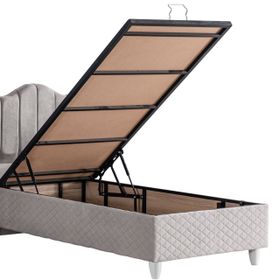 Setay Mobilya 90x200 cm Açık Gri Trend Baza ve Başlık Seti