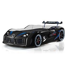 Setay Mobilya Audi Full Ledli Rüzgarlıklı Siyah Arabalı Yatak