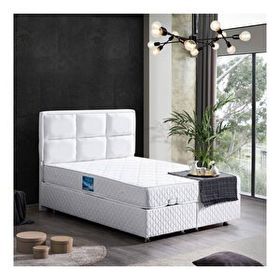 Setay Mobilya Beyaz 180x200 cm Grand Çift Kişilik Baza Başlık Ortho Soft Ortopedik Yatak Seti