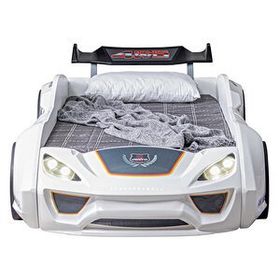 Setay Mobilya Beyaz Vento Cooper Full Ledli Rüzgarlıklı Arabalı Yatak