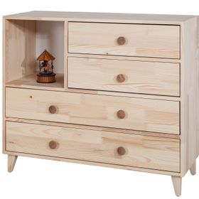 Setay Mobilya DR-200 Köknar Ağacı Doğal Ladin Pine Şifonyer